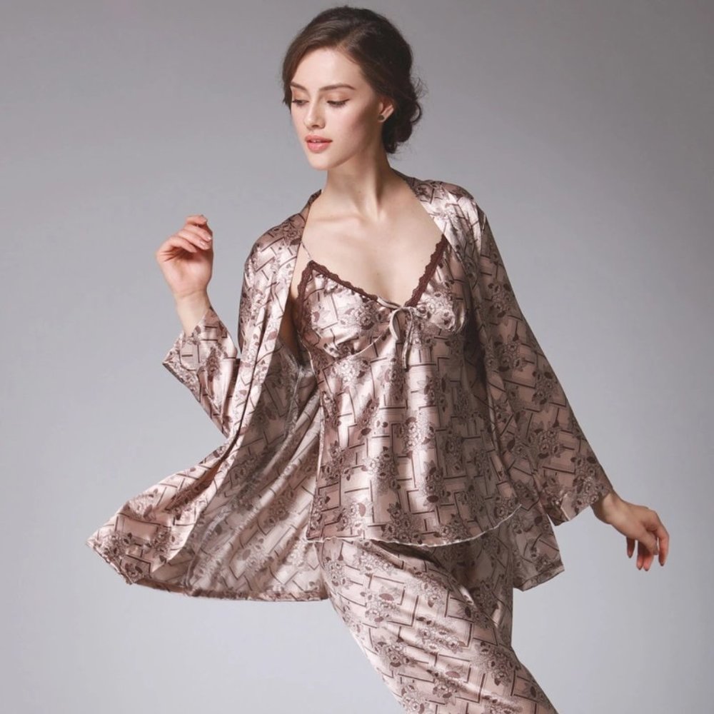 Three-pieces Set Women Sleepwear
